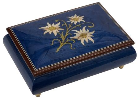 Nr.16E06 Intarsien Edelweiss Blau